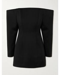 Stella McCartney - Schulterfreies Minikleid Aus Stretch-Satin - Lyst