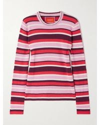 La DoubleJ - Striped Ribbed Cotton And Cashmere-Blend Sweater - Lyst
