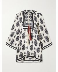 Johanna Ortiz - Caretaker Printed Linen Mini Dress - Lyst