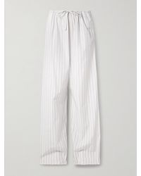 The Row - Hypnosta Striped Cotton-Poplin Wide-Leg Pants - Lyst