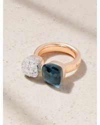 Pomellato - Nudo Ring Aus 18 Karat Rosé- Und Weißgold Mit Topas Und Diamanten - Lyst