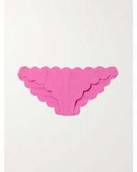 Marysia Swim - Antibes Scalloped Seersucker Bikini Briefs - Lyst