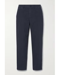 Alex Mill Cotton-blend Straight-leg Trousers - Blue