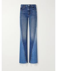 Mother - Bookie Slit Twist Heel Mid-Rise Bootcut Jeans - Lyst