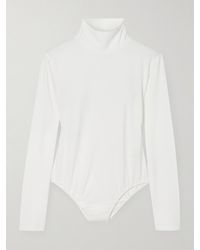 Another Tomorrow - Stretch-Cotton And Lyocell-Blend Jersey Turtleneck Bodysuit - Lyst
