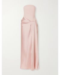 Solace London - Seri Strapless Crepe Gown - Lyst