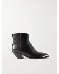 Isabel Marant - Adnae Embellished Leather Ankle Boots - Lyst
