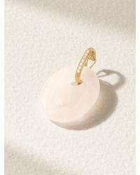 Jenna Blake - Stone Mariner Anhänger Aus 18 Karat Mit Rosenquarz Und Diamanten - Lyst