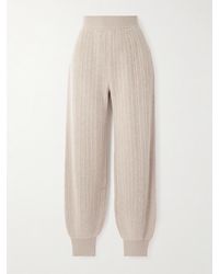 Loro Piana - Plane Tree Ribbed Cashmere-Blend Tapered Pants - Lyst