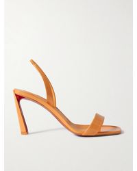 Christian Louboutin - O Condora 85 Patent-Leather Slingback Sandals - Lyst