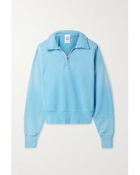 RE/DONE + Hanes 70s Cotton-jersey Sweatshirt - Blue