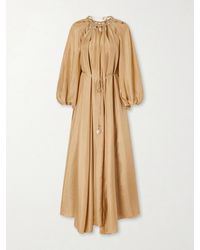 Zimmermann - Mahon Embellished Silk Maxi Dress - Lyst