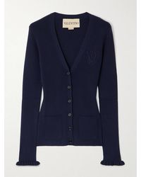 Valentino Garavani - Embroidered Wool Cardigan - Lyst