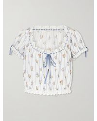 Doen - Nera Broderie Anglaise Organic Cotton Blouse - Lyst