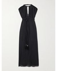 Isabel Marant - Robe Longue Dos Ouvert En Gaze De Coton À Finitions Tressées Joya - Lyst