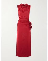 Magda Butrym - Midikleid Aus Stretch-Jersey Mit Raffungen Und Applikationen - Lyst