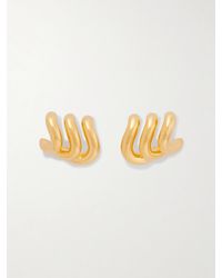 Balenciaga - Loop Trio Goldfarbene Ohrringe - Lyst