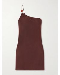 SARA CRISTINA - Embellished Silk-Crepe Mini Dress - Lyst