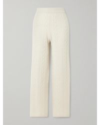 Lisa Yang - Dagny Cable-Knit Cashmere Straight-Leg Track Pants - Lyst