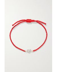 STONE AND STRAND - Open Heart Gold, Rope And Diamond Bracelet - Lyst