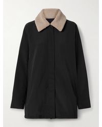 Tibi - Oversized Fleece-Trimmed Canvas Jacket - Lyst