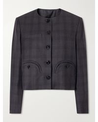 Blazé Milano - Shamo Cropped Prince Of Wales Wool Bolero - Lyst