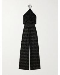 Missoni - Mare Neckholder-Jumpsuit Aus Metallic-Häkelstrick Mit Fransen - Lyst