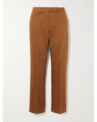 Max Mara - Okra Hose Mit Geradem Bein Aus Einer Baumwollmischung - Lyst