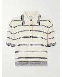 Rohe - Striped Cotton-Blend Terry Polo Shirt - Lyst