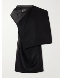 Sportmax - Cesto Draped Virgin Wool And Silk Mini Dress - Lyst