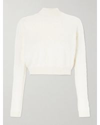 Tom Ford - Cropped Mohair And Silk-Blend Sweater - Lyst