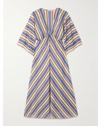 Eres - Sailor Summer Kaftan Aus Baumwoll-Voile Mit Streifen - Lyst