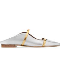 Malone Souliers Maureen Metallic Leather Point-toe Flats