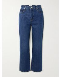 FRAME - Net Sustain Le Jane Ankle Cropped High-Rise Straight-Leg Organic Jeans - Lyst