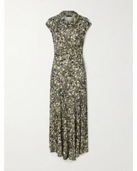 Proenza Schouler - Tamara Asymmetric Draped Printed Jersey Maxi Dress - Lyst