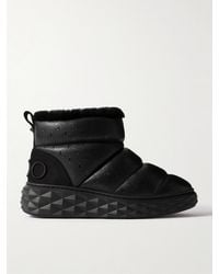 Jimmy Choo - Xan Schneestiefel Aus Gestepptem Leder Mit Shearling-Futter Und Logoprägung - Lyst