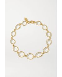Pippa Small 18-karat Gold Crystal Bracelet - Metallic