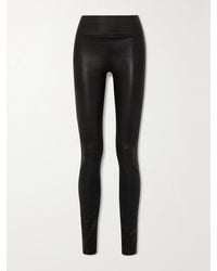 SPRWMN - Zip-Detailed Leather Leggings - Lyst