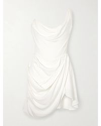 Vivienne Westwood - Doll One-Shoulder Draped Silk-Crepe Mini Dress - Lyst