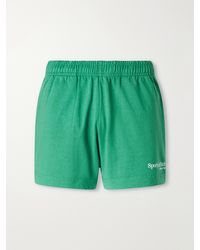 Sporty & Rich - Fitness 94 Logo-Printed Cotton-Jersey Shorts - Lyst
