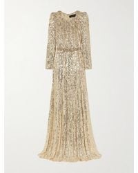 Jenny Packham - Georgia Embellished Sequined Tulle Gown - Lyst