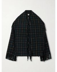 TOTEME - Fringed Checked Wool-Blend Jacket - Lyst