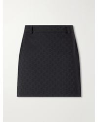 Gucci - Gg Supreme Canvas-Jacquard Mini Skirt - Lyst