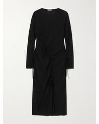 Holzweiler - Opinion Ruched Crepe Midi Dress - Lyst