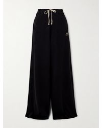 Rick Owens - Moncler Belas Appliquéd Cotton-Jersey Wide-Leg Track Pants - Lyst