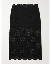 Rabanne - Scalloped Lace Midi Skirt - Lyst
