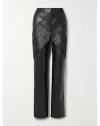 Peter Do - Paneled Leather Straight-Leg Pants - Lyst