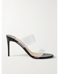 Christian Louboutin - Just Nothing 85 Mules Aus Pvc Und Lackleder - Lyst