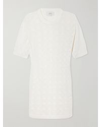 Loulou de Saison - Armas Pointelle-Knit Mini Dress - Lyst