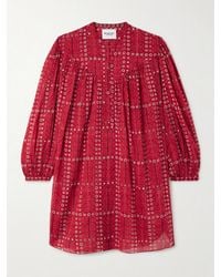 Isabel Marant - Melinda Printed Organic Cotton-Voile Mini Dress - Lyst